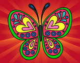 Dibujo Mandala mariposa pintado por Silvi2013