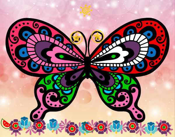 Dibujo de Mariposa bonita pintado por Memojuan en  el día  10-05-13 a las 22:44:59. Imprime, pinta o colorea tus propios dibujos!