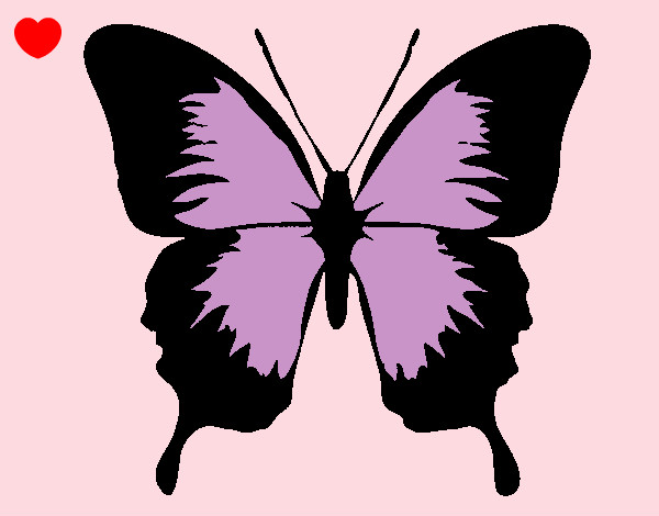 Dibujo Mariposa con alas negras pintado por FIOREE