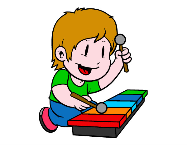Dibujo Niño con xilófono pintado por rama11233