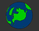 Dibujo Planeta Tierra pintado por hRQD