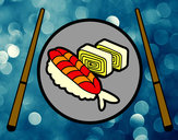 Dibujo Plato de Sushi pintado por ione