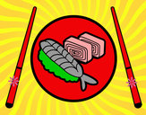 Dibujo Plato de Sushi pintado por jatzi