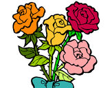 Dibujo Ramo de rosas pintado por esperanza1