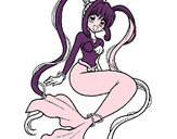 Dibujo Sirena con perlas pintado por peluda_pal