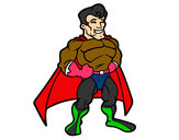 Dibujo Superhéroe musculado pintado por james10