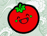 Dibujo Tomate sonriente pintado por kiitty