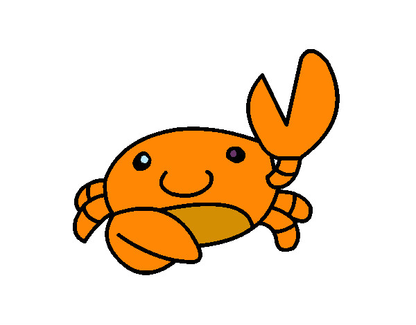 Dibujo Acuarel el cangrejo pintado por sofiangy