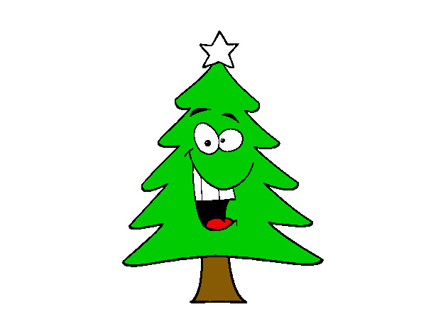 Dibujo árbol navidad pintado por Crystal45