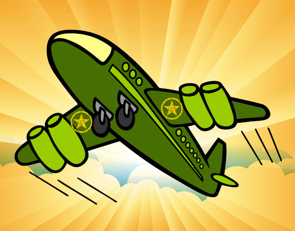 Dibujo Avión rápido pintado por xavibaro