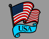 Dibujo Bandera de los Estados Unidos pintado por mahomie