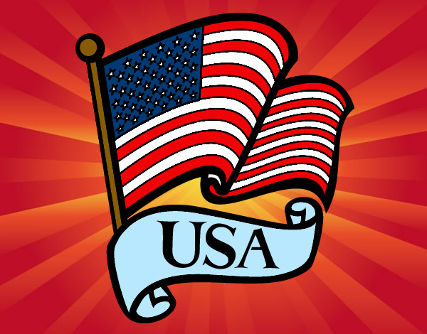 Dibujo Bandera de los Estados Unidos pintado por pymga