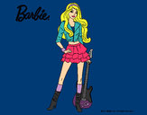 Dibujo Barbie rockera pintado por electra