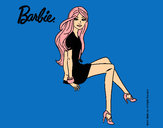 Dibujo Barbie sentada pintado por amalia