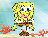 Dibujo Bob Esponja alegre pintado por Anabella11