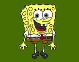 Dibujo Bob Esponja alegre pintado por charito