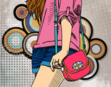 Dibujo Chica con bolso pintado por LadyRock