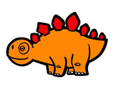 Dibujo Estegosaurio joven pintado por esaupengui