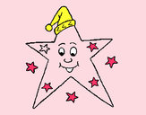 Dibujo Estrella con gorro pintado por yoyita-