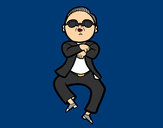 Dibujo Gangnam Style pintado por marinaylua