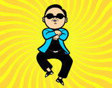 Dibujo Gangnam Style pintado por Minecraft