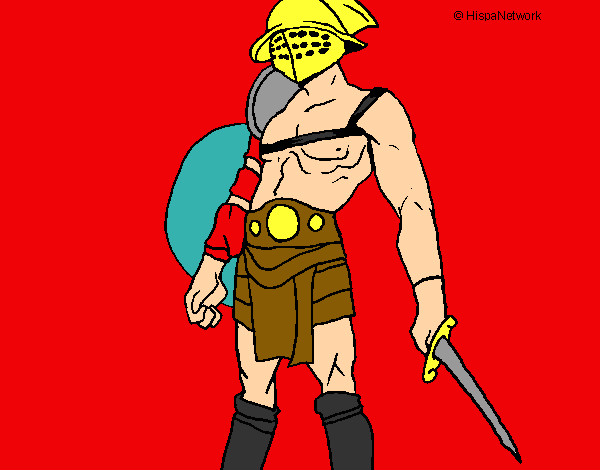 Dibujo Gladiador pintado por pingo