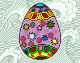 Dibujo Huevo con estrellas pintado por ISABELINA