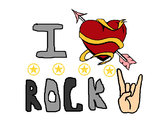 Dibujo I love rock pintado por LadyRock