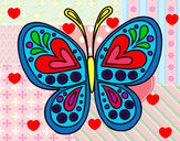 Dibujo Mandala mariposa pintado por andyyy 