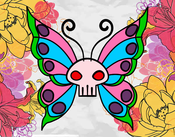 Dibujo Mariposa Emo pintado por crisgonza5