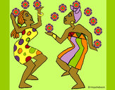 Dibujo Mujeres bailando pintado por primitiva