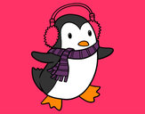 Dibujo Pingüino con bufanda pintado por Crystal45