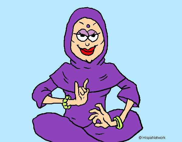 Dibujo Princesa musulmána pintado por geriital