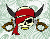 Dibujo Símbolo pirata pintado por Miri2