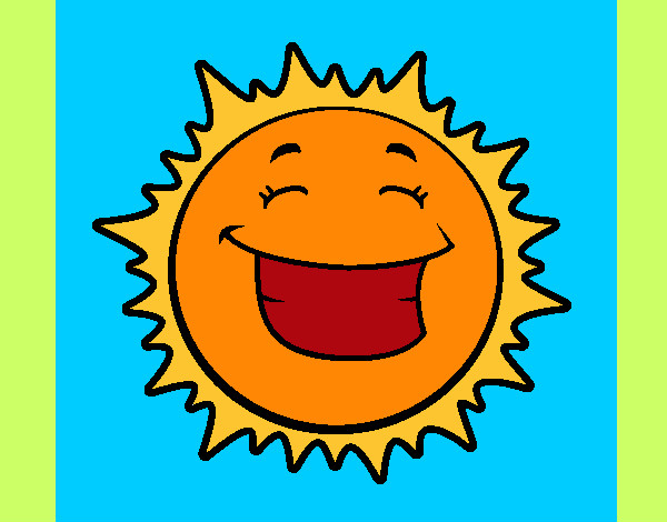Dibujo Sol sonriendo pintado por macheli