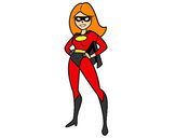 Dibujo Superheroina pintado por qkmq