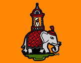 Dibujo Taxi-elefante pintado por charito