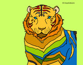 Dibujo Tigre 3 pintado por solsticio