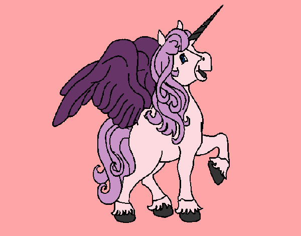 Unicornio con alas