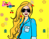 Dibujo Barbie con gafas de sol pintado por maitee