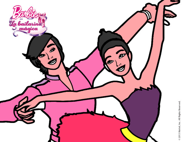 Dibujo Barbie en pas de deux  pintado por Selenebeia