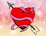 Dibujo Corazón con flecha III pintado por franpeo