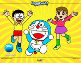 Dibujo Doraemon y amigos pintado por directine