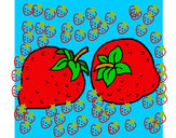 Dibujo fresas pintado por ISABELINA
