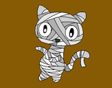 Dibujo Gato garabato momia pintado por charito