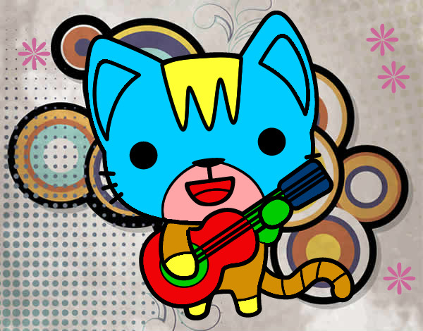 Gato guitarrista