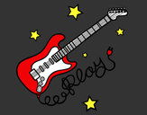 Dibujo Guitarra y estrellas pintado por jose2201