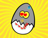 Dibujo Huevo asustado pintado por alondra248