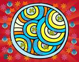 Dibujo Mandala circular pintado por alondra248