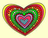 Dibujo Mandala corazón pintado por AgustinaM